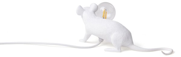 Stolní lampa SELETTI, Mouse Lamp Valentine, Bílá, Obývací pokoj, Plast, Design