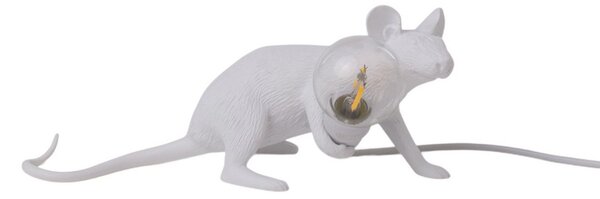 Stolní lampa SELETTI, Mouse Lamp Valentine, Bílá, Obývací pokoj, Plast, Design