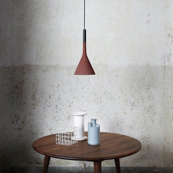 Závěsná svítidlo Foscarini, Aplomb, stmívatelné, Červená, Kuchyně, Beton, Design