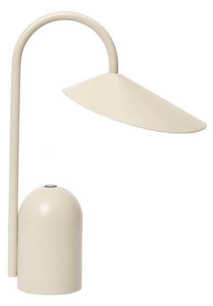 Stolní lampa ferm LIVING, Arum, stmívatelné, Béžová, Terasa, Kov, Design