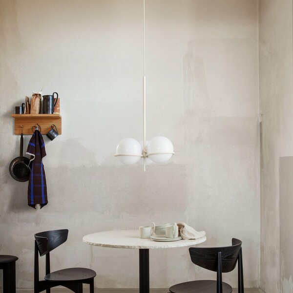 Lustry ferm LIVING, Era, stmívatelné, Béžová, Obývací pokoj, Sklo, Design