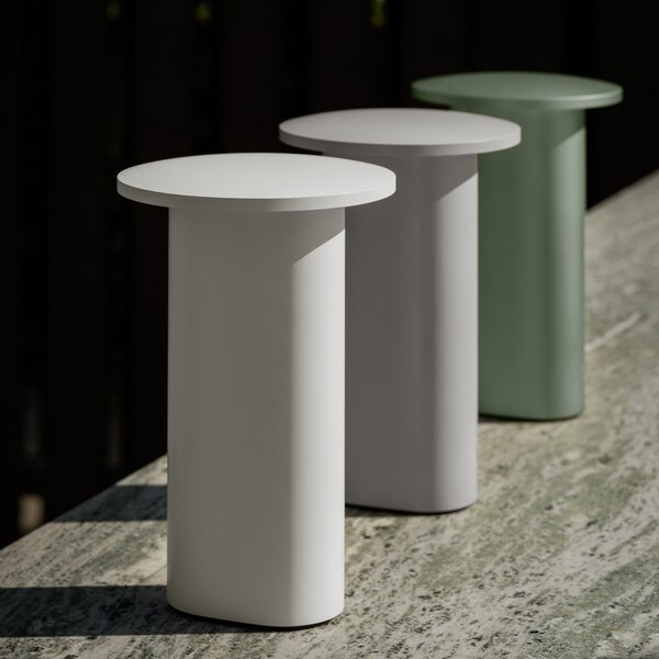 Stolní lampa FRITZ HANSEN, Solae, stmívatelné, Bílá, Obývací pokoj, Hliník, Moderní
