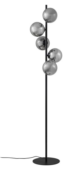 Stojací Lampa Lindby, Orbelia, Černá, Obývací pokoj, Sklo, Moderní