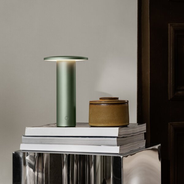 Stolní lampa FRITZ HANSEN, Solae, stmívatelné, Zelená, Obývací pokoj, Hliník, Moderní