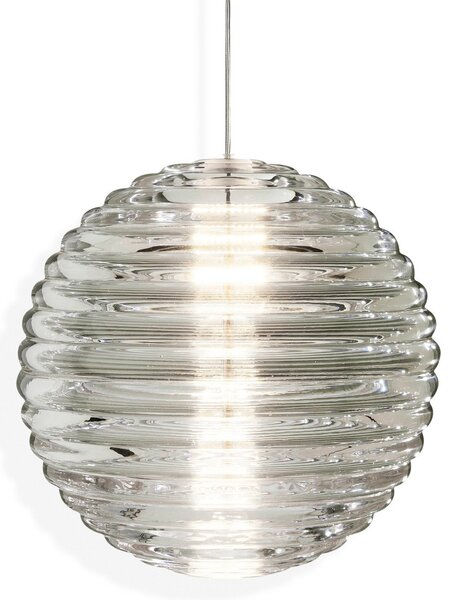 Závěsná svítidlo Tom Dixon, Press Sphere, stmívatelné, Transparentní, Obývací pokoj, Sklo, Design
