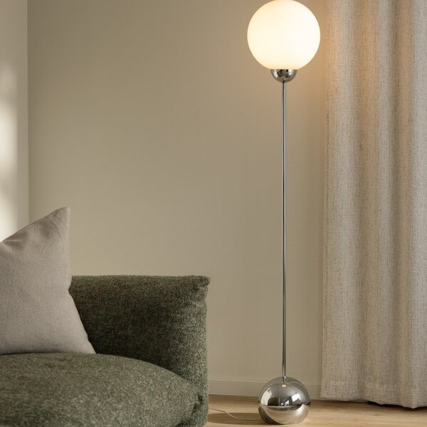 Stojací Lampa Globen Lighting, Bílá, Obývací pokoj, Sklo, Moderní
