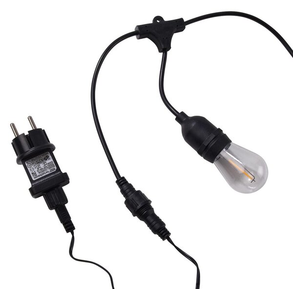 BULB LIGHTS Venkovní světelný řetěz s 10 žárovkami a zástrčkou
