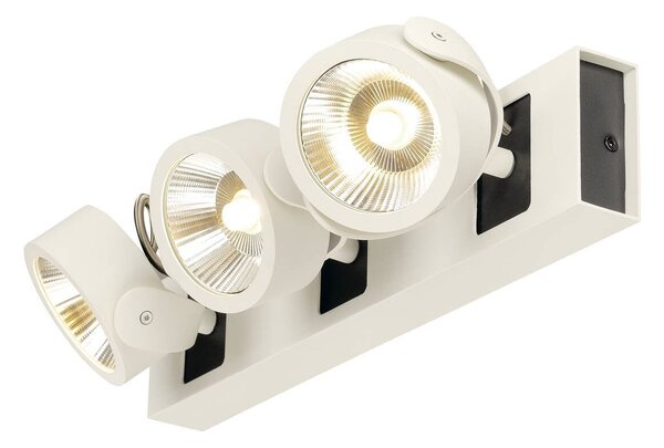 LA 1000132 KALU nástěnné a stropní svítidlo 3x LED 3000K bílé/černé 60° - BIG WHITE (SLV)