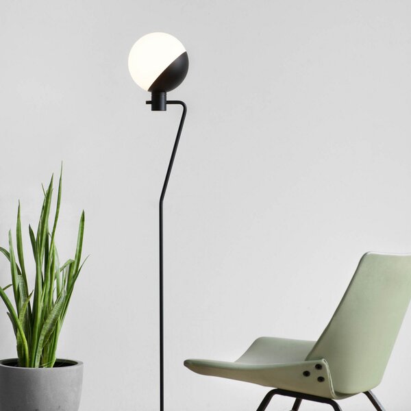 Stojací Lampa GRUPA, Baluna, stmívatelné, Černá, Obývací pokoj, Kov, Design