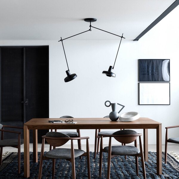 Stropní Lampa GRUPA, Arigato, stmívatelné, Černá, Pracovna, Kov