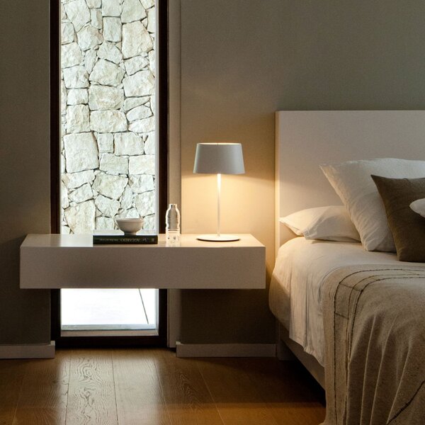 Stolní lampa Vibia, Warm, Bílá, Obývací pokoj, Kov, Moderní