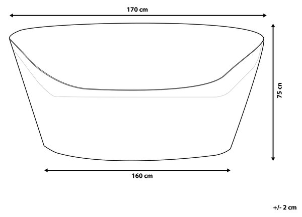 Ochranná plachta CHUVA 170 cm 160 cm 75 cm Šedá