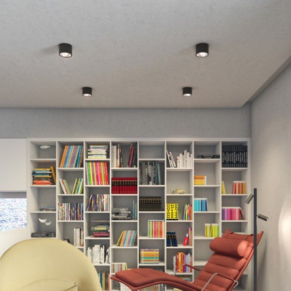 KELLY LED DIMM stropní černá 230V LED 15W 45° 3000K - RED - DESIGN RENDL