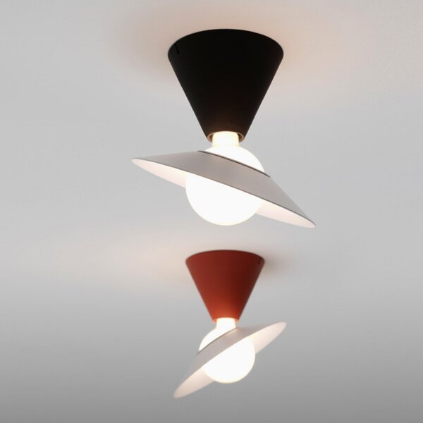 Stropní Lampa Stilnovo, Fante, Červená, Obývací pokoj, Plast, Design