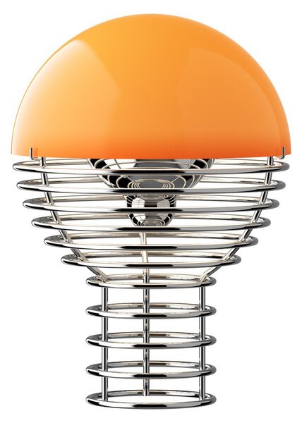Stolní lampa Verpan, Wire, stmívatelné, Oranžová, Obývací pokoj, Nerezová ocel, Design