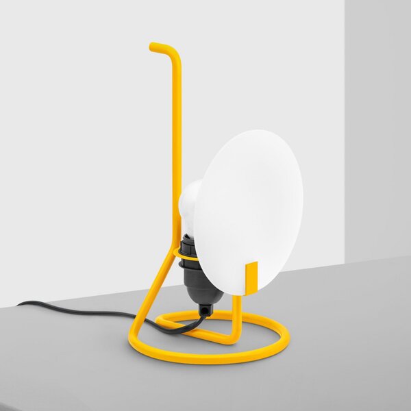 Stolní lampa Stilnovo, Bugia, Žlutá, Obývací pokoj, Kov, Design