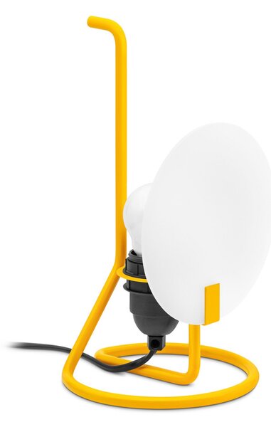 Stolní lampa Stilnovo, Bugia, Žlutá, Obývací pokoj, Kov, Design