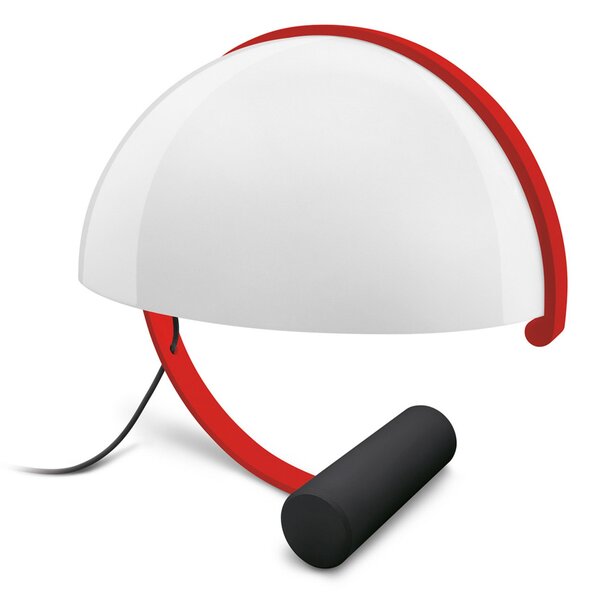 Stolní lampa Stilnovo, Meta, stmívatelné, Červená, Obývací pokoj, Kov, Design