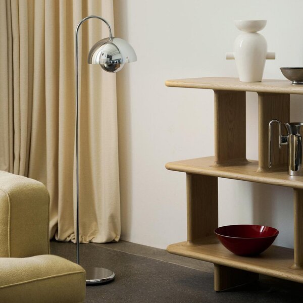 Stojací Lampa &Tradition, Flowerpot VP12, Metalická, Obývací pokoj, Kov, Design