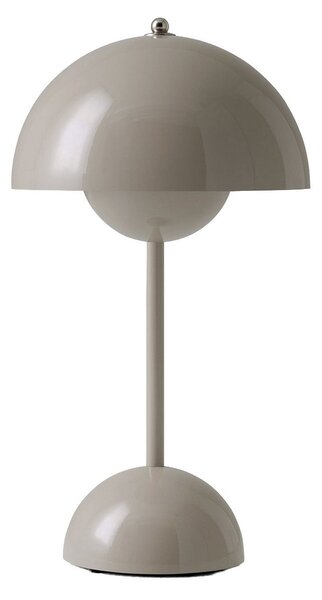 Stolní lampa &Tradition, Flowerpot VP9, stmívatelné, Šedá, Obývací pokoj, Plast, Design