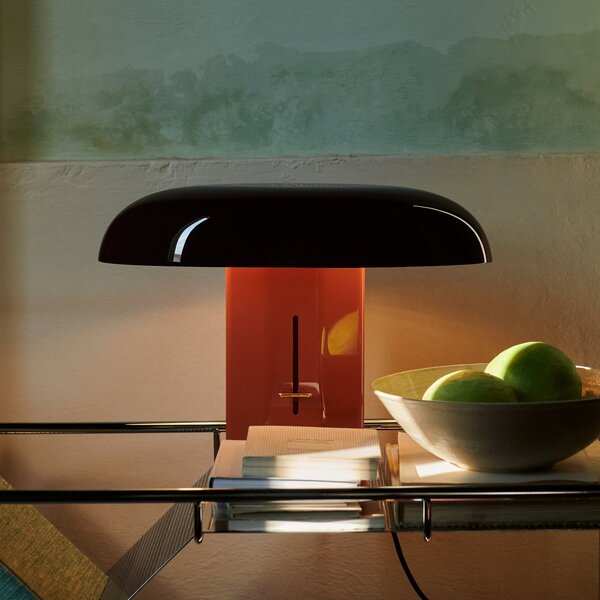 Stolní lampa &Tradition, Montera JH42, stmívatelné, Červená, Obývací pokoj, Hliník, Design