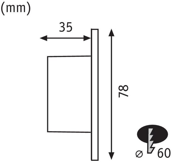 P 92924 Zápustné svítidlo Wand kulaté do krabičky KU68 1,7W 100lm 230V - PAULMANN