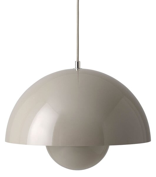 Závěsná svítidlo &Tradition, Flowerpot VP7, stmívatelné, Šedá, Obývací pokoj, Kov, Design