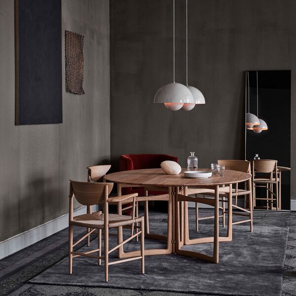 Závěsná svítidlo &Tradition, Flowerpot VP7, stmívatelné, Šedá, Obývací pokoj, Kov, Design