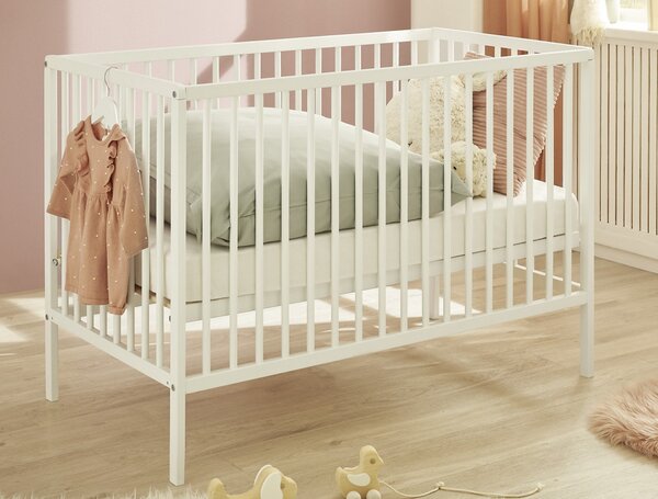 Dětská baby postýlka Celia 60x120 cm, bílá