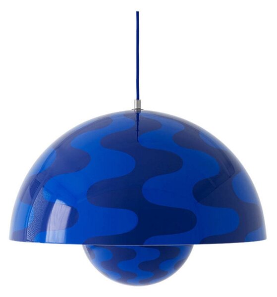 Závěsná svítidlo &Tradition, stmívatelné, Modrá, Obývací pokoj, Kov, Design