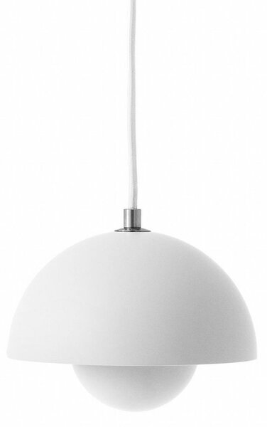 Závěsná svítidlo &Tradition, Flowerpot VP10, stmívatelné, Bílá, Obývací pokoj, Kov, Design
