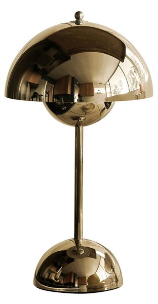 Stolní lampa &Tradition, Flowerpot VP9, stmívatelné, Zlatá / mosazná, Obývací pokoj, Plast, Design