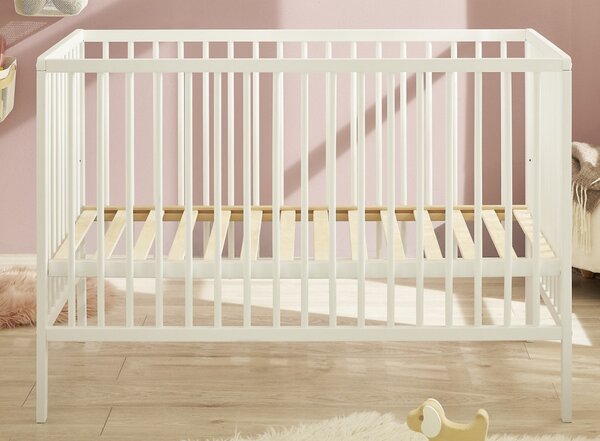 Dětská baby postýlka Celia 60x120 cm, bílá