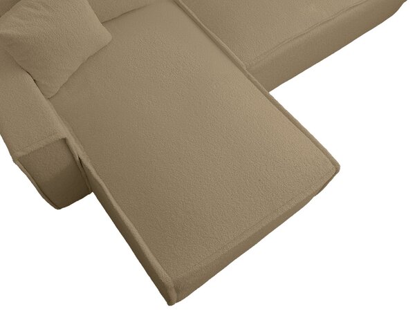 Rozkládací oboustranná sedací souprava do L SMART BOUCLE 232x143 cm, tmavě béžová