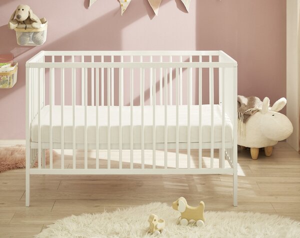 Dětská baby postýlka Celia 60x120 cm, bílá