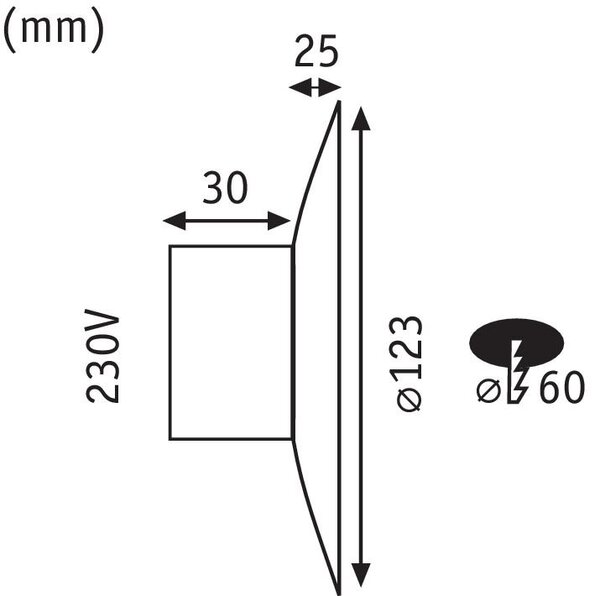 P 92926 Vestavné svítidlo do zdi Dekorativ 2,5W bílá mat - PAULMANN