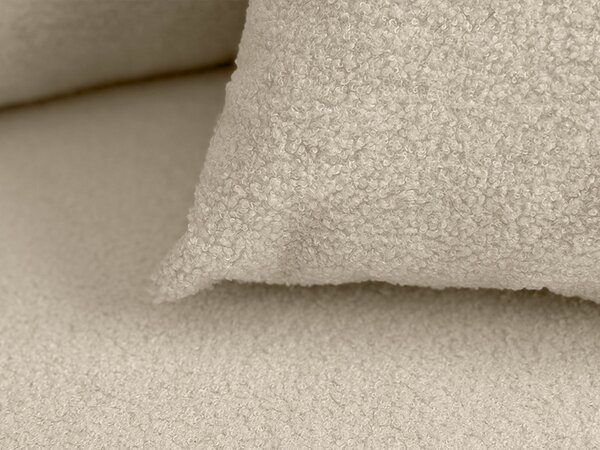 Rozkládací oboustranná sedací souprava do L SMART BOUCLE 232x143 cm, krémová