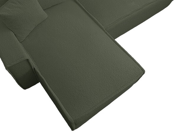 Rozkládací oboustranná sedací souprava do L SMART BOUCLE 232x143 cm, tmavě zelená