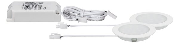 P 99921 LED nábytkové vestavné svítidlo kruhové 2ks sada 2x2,5W bílá mat - PAULMANN