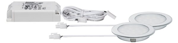 P 99920 LED nábytkové vestavné svítidlo kruhové 2ks sada 2x2,5W chrom - PAULMANN