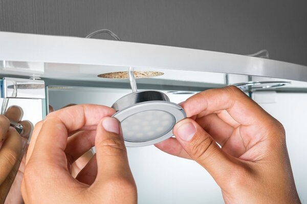 P 99920 LED nábytkové vestavné svítidlo kruhové 2ks sada 2x2,5W chrom - PAULMANN