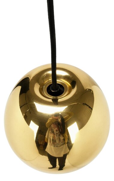 Závěsná svítidlo Tom Dixon, Void mini, stmívatelné, Zlatá / mosazná, Obývací pokoj, Mosaz, Design