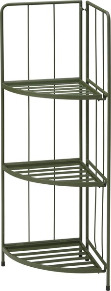 Excellent Houseware skládací rohový stojan na květiny, kov, 42x30x90 cm, zelený