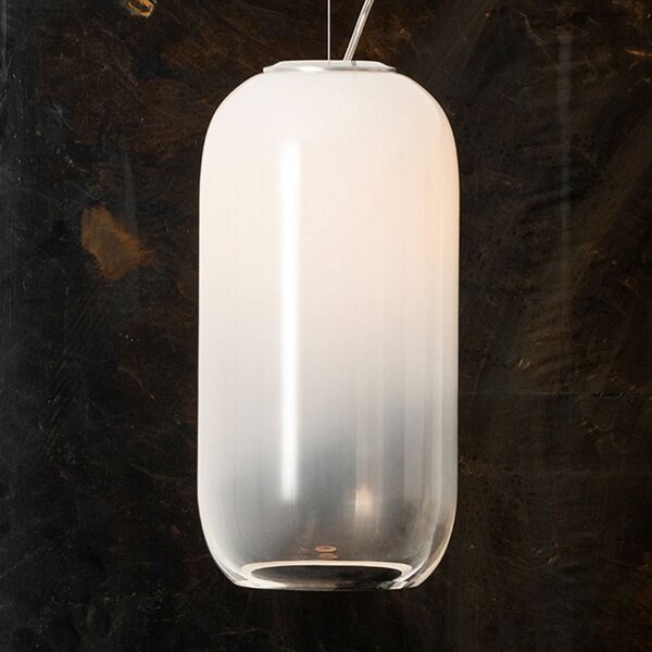 Závěsná svítidlo Artemide, Gople Mini, stmívatelné, Bílá, Obývací pokoj, Sklo, Design