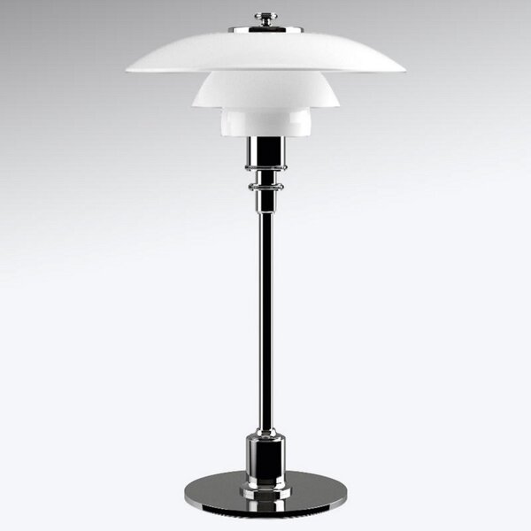 Stolní lampa Louis Poulsen, PH 2/1, Bílá, Obývací pokoj, Kov, Design