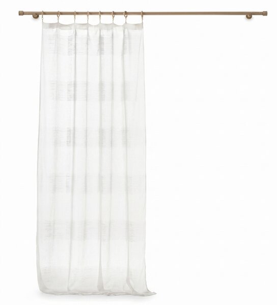 Záclona na dřevěných průchodech DALTON BLANC, 140 x 240 cm