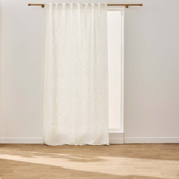Záclona na skrytých poutech NANDO NATUREL, 140 x 260 cm, efekt lnu