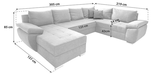 SEDACÍ SOUPRAVA, textil, hnědá P & B - Sedací soupravy, Online Only