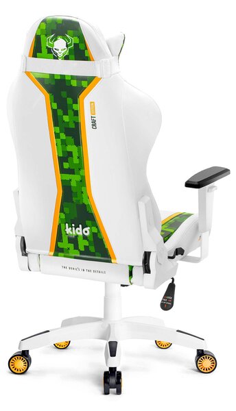 Dětská herní židle Kido by Diablo X-One 2.0 Craft: Bílo-zelená