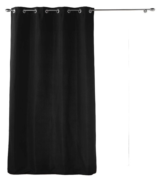 Záclona na průvlecích MICROPOLAR, 135 x 260 cm, termoizolační, černá